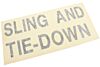 Aufkleber "SLING AND TIE-DOWN"