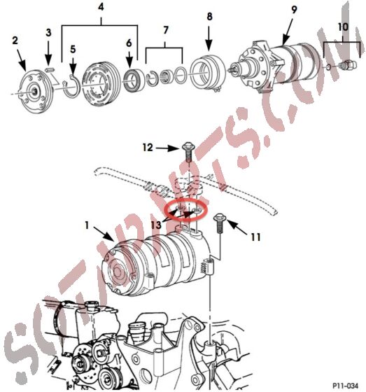 Klimakompressor THERMOTEC KTT050052 Dichtung