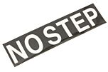 Aufkleber NO STEP (weiß auf schwarz)