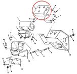 Motorhalter am Motorblock links (Gussteil) -gebraucht-