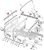 Schraube befestigung Verdeck - Seitenleiste 
