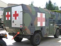 Ambulance heckteil hinten rechts