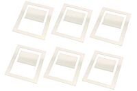 6x Blende Türgriff gebürsteter Edelstahl