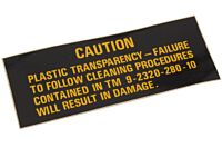 Aufkleber Hinweis zur Scheibenreinigung 