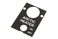 Schild Arctic Heater Armaturenbrett