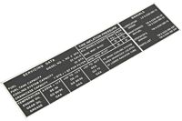 Blechschild Service Data / Manual
