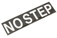 Aufkleber NO STEP (weiß auf schwarz)