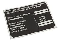 Typenschild M1046A1 Spanisch