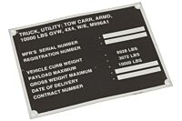 Typenschild M996A1
