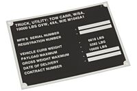 Typenschild M1045A1