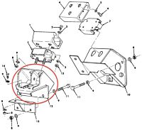 Motorhalter rechts am Rahmen
