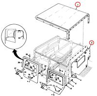 4 Türer Verdeck und Rückwand SCHWARZ