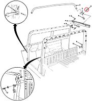 Schraube SoftTop Spriegel an Seitenleiste