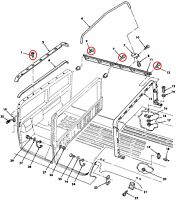 Schraube befestigung Verdeck - Seitenleiste 