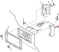Halter Heizungssteurung hinten -gebraucht-