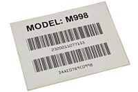 Barcode Aufkleber M998