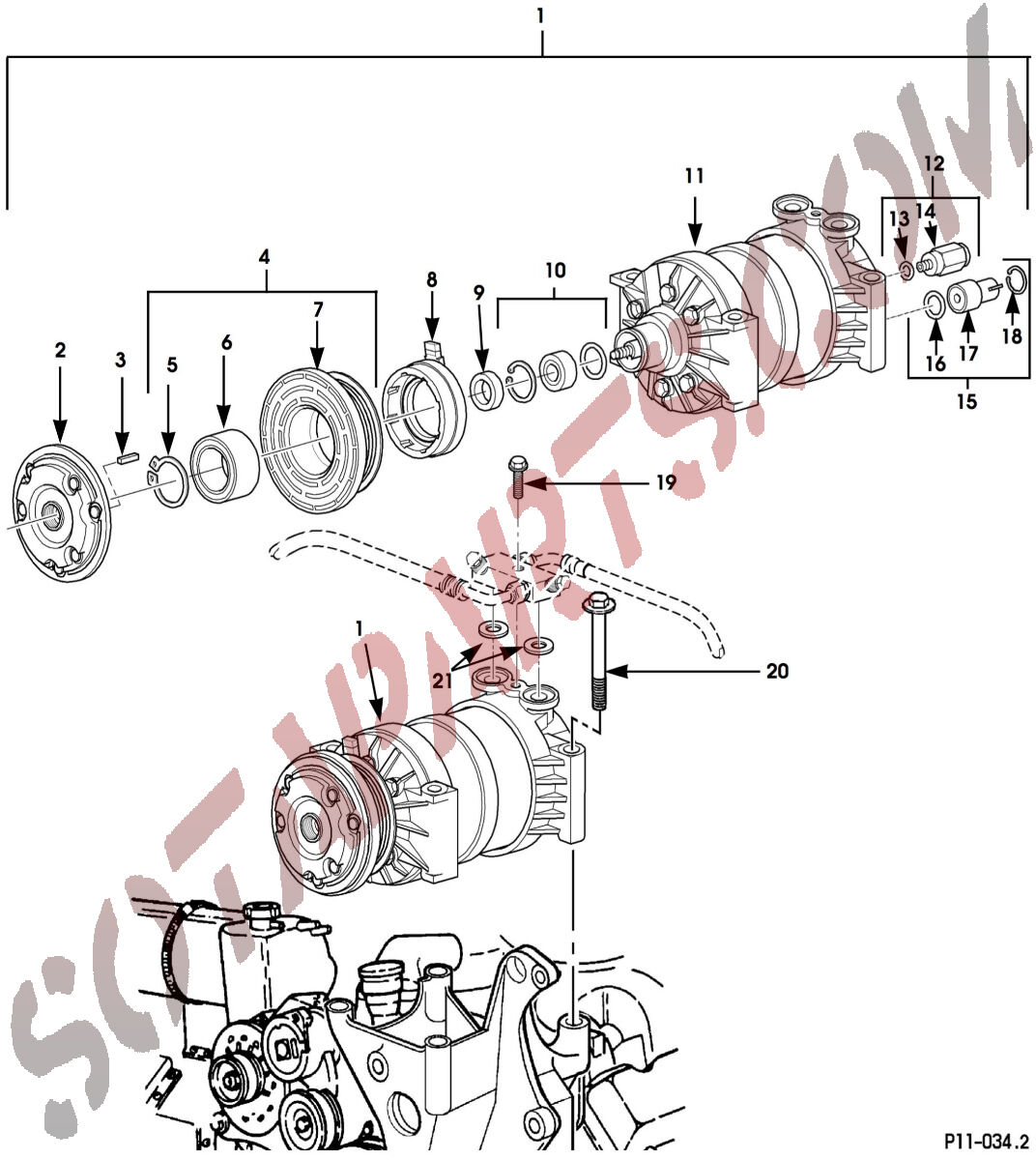 447K0336 RIDEX Klimakompressor PAG 46, mit Dichtungen 447K0336