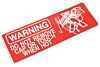 Aufkleber WARNING do not remove cap… (rot)