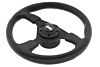 Lenkrad schwarz Vinyl mit Hupenknopf
