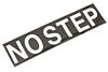 Aufkleber NO STEP (weiß auf schwarz)