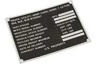 Typenschild M1026A1