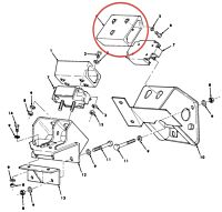 Motorhalter am Motorblock links (Gussteil) -gebraucht-