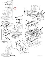 Sitz schwarz ALPHA (hinten/links) OHNE Armlehne