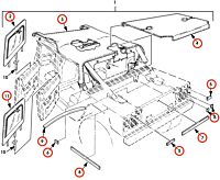 Kit Verdeck Weiß für HUMMER Sottop